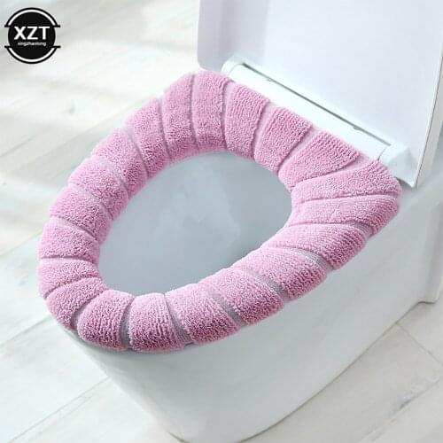 Warm Thickened Toilet Cushion Winter Soft Washable Common Nordic Toilet Seat Pads Household Bathroom Lavatory Cushion Toilet Set