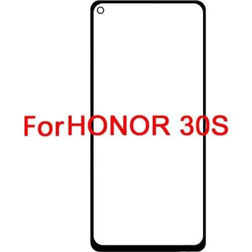1PCS Outer Screen For Huawei Honor 30S View10 V30 20 Pro Front Touch Panel LCD Glass Cover Lens Phone Repair Replace Parts