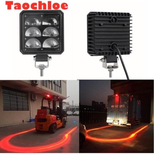 1x 12V-80v Red blue Working Light Vehicle Safety Lamp LED Forklift Light Fork Truck Red Yellow Flashing Warning Arc beam Light