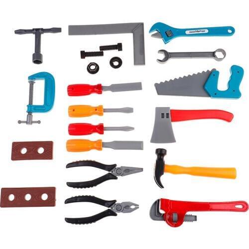 21Pcs/set Boys Tool Toys Simulation Building Carpentry Pretend Play For Children Educational Set Children Gifts