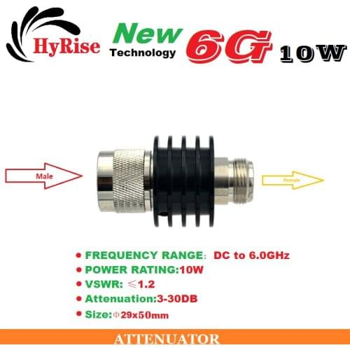 6G10W N Connector Attenuator 10DB 20DB 30DB 40DB