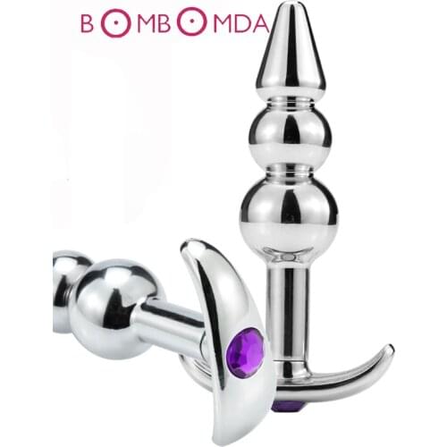Stainless Steel Anal Plug Prostate Massage Butt Plug Heavy Anus Bead Sex Toys For Men Women Gay G spot Stimulate Metal Anal Plug