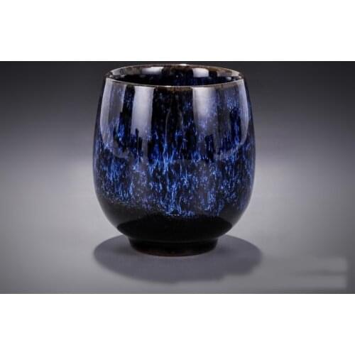 Kung Fu Tea Set Kiln Baked Tianmu Rabbit Hair Writing Brush Glaze Jianzhan Ceramic Single Cup Teacup Cup Master Cup 150ml Mugs