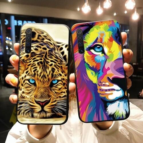 For Oppo Realme C3 Case TPU Silicone Soft Animal lion leopard Case for Oppo Realme XT X2 X 3 Q X50 5 6 Pro C2 C11 C15 Phone Case