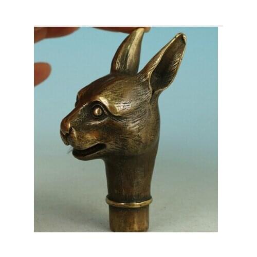 Cobre de Bronze artesanato Chinesa Antiga de Bronze Handmade Esculpido Coelho Crafts Home Furnishing Arts pure copper