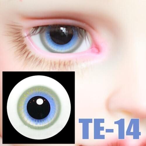 G10-169 children toy bjd sd 1/3 dolls props Accessoriess eyesball Layered patterned light blue glass eyes with box 1 pair