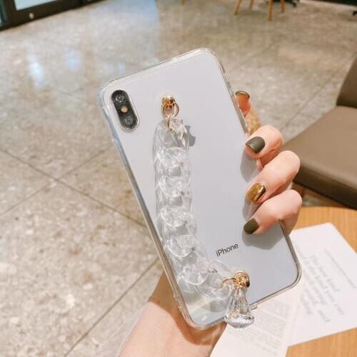 For Samsung Note10 Plus Note9 Note8 Lady Bling Rhinestone Diamond Bracelet Chain Crystal Case For Samsung S20 S10 S9 S8 Plus