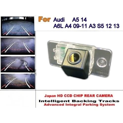 For Audi A5 14 A6L A4 09-11 A3 S5 12 13 Intelligent Car Parking Camera / Dynamic Tragectory Rear View Camera CCD Night Vision