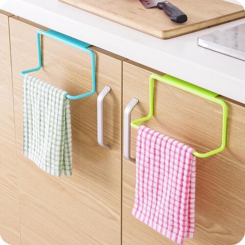 Kitchen Organizer Towel Rack Bathroom Hanging Holder Cabinet Racks&Holder Storage Hanger Shelf For Kitchen Supplies Accessories