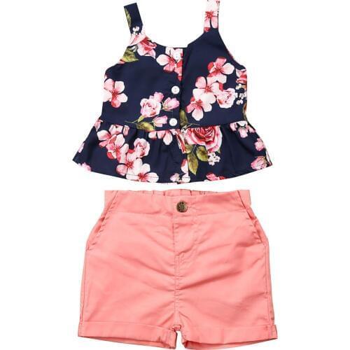 Toddler Girl Clothes New Floral Newborn Baby Girl Summer Clothes Tops Shorts Pants Outfits Set 1-6Y