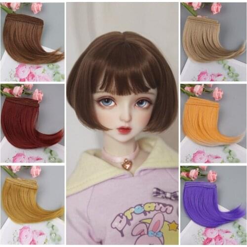 DIY night girl BJD Ke Er OB strange high doll wig big curved hair row false hair 10cm doll hair diy material