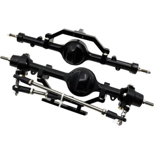 Aluminum Alloy Front and Rear Axle Complete Set CNC Machined for RC4WD D90 Yota II RC Rock Crawler Car