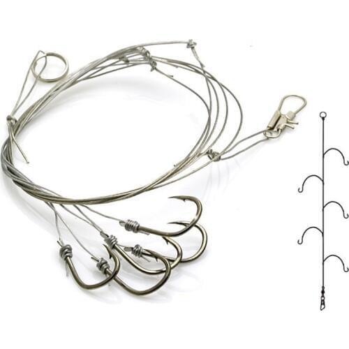 1pcs Sharphook with 5 small hooks Stainless Steel fishing hook 9# 10# Fishing Tackle Accessories de psesca new