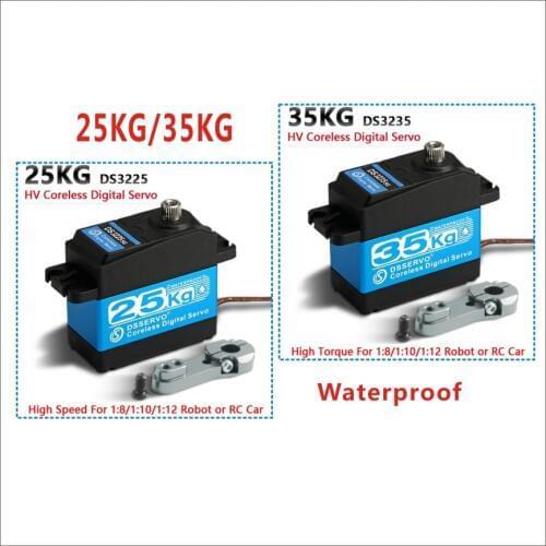 1X35kg /25kg high torque Coreless motor servo DS3235 and DS3225 StainlessSG waterproof digital servo for Robotic DIY,RC car