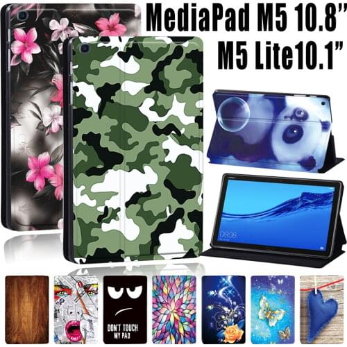 Folding Tablet Case for Huawei MediaPad M5 10.8"/M5 Lite 10.1"/M5 Lite 8 High Quality PU Leather Oldimage Series Cover Case +pen