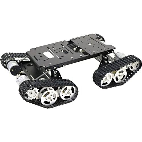 Smart Car Robot Car Platform 4WD Robot Tank Chassis Kit Shock Absorbing Robotic DIY Metal Tank Chassis