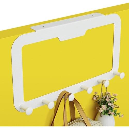 Universal 6 Hooks Back Door Hanger Rack Bathroom Kitchen Organizer Storage Hanger Cupboard Closet Coat Rack Clothing Holder