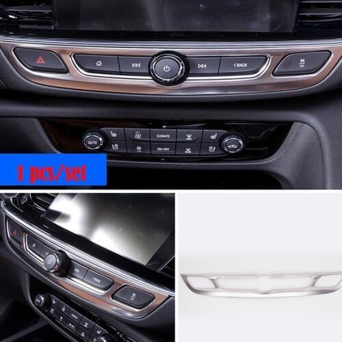 Stainless Steel interior Central Control Panel Switch Button Frame Cover Trim Car Styling For Opel Insignia 2017 2018 2019 1pcs