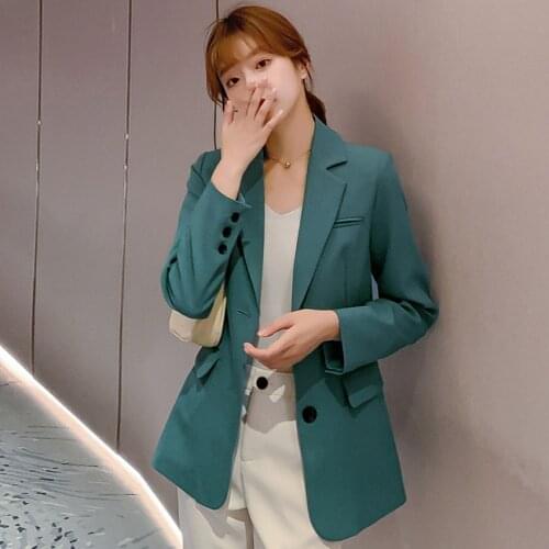 Women Blazer Jacket Long Work Suit Coat Office Lady Notched Collar Women Jacket Blazer Fall Female Outerwear Elegant Ladies Coat