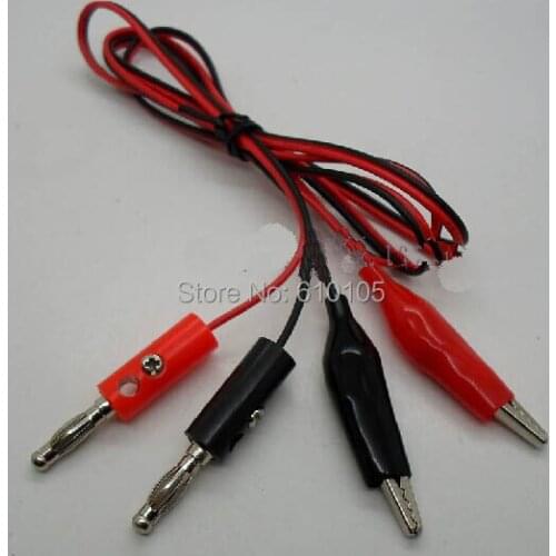 10 pair(20pc) 4mm Banana plug silicone Voltage Cable Test Alligator clips cable 100cm