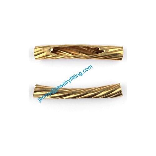 2013 New Jewelry findings Bent twist Tubing tube spacer tube beads for bracelet 5*32mm