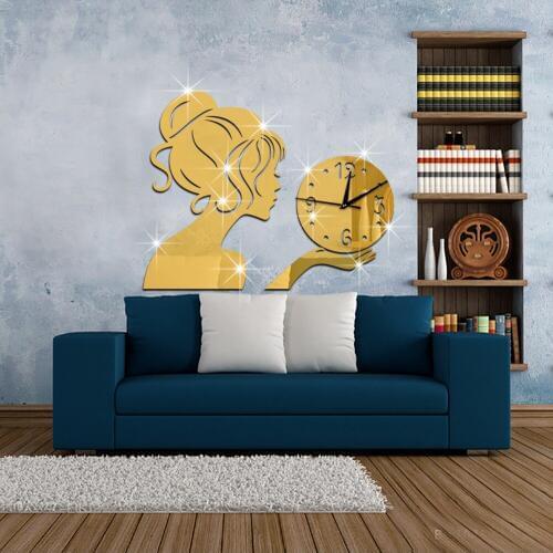 3D Wall Clock Spiegel DIY Wallclock Decorative Wall Watch Modern Design Sticker Horloge Murale Design Moderne