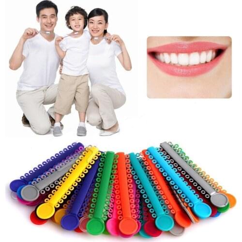 40pcs Dental Rubber Bands Teeth High Strength Durable Quality Anti-fractured Dental Ligature Ties Health Teeth Tools Multi-color