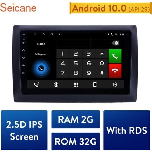 Seicane Android 10.0 9 inch 2 Din 2.5D IPS Car Radio GPS Multimedia Unit Player For 2010 Fiat Stilo support OBD2 SWC Carplay DVR