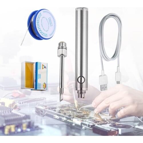 Wireless Soldering Irons Rechargeable USB Direct Charge 6Seconds Tin Electric Soldering Iron 510 Interface Welding Equipment Tip