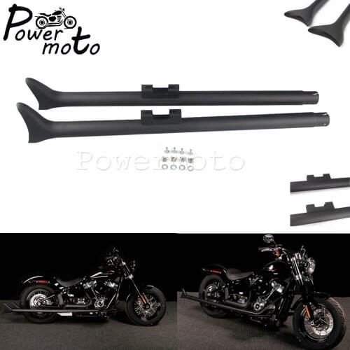 39" Motorcycle Steel Black Exhaust Tube for Harley Touring Road King Baggers Dressers 1995-2016 Fishtail Exhaust Muffler Pipes