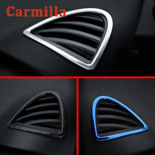 Carmilla Interior Front Air Vent Decoration Cover Trim Sticker for Nissan Kicks 2017 2018 2019 2020 2021 Car Air Outlet Stickers