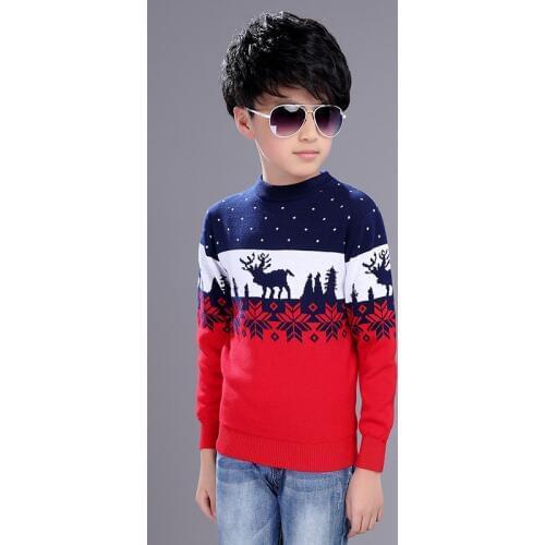 2020 Childrens sweater Winter New Warm clothing kids clothes Children Clothing boys Sweater Round collar Warm sweater Cotton
