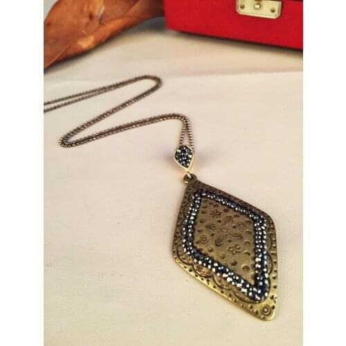 Dr Stone Women Antique Yellow Plated Zinc Alloy Necklace Z121AR389 249836902