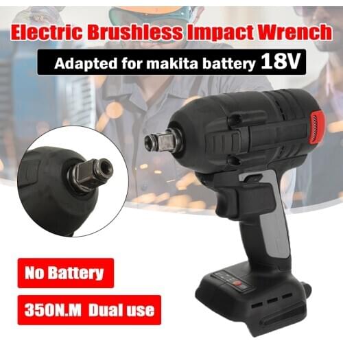 18V 350nm Electric Brushless Rechargeable Impact Wrench 1/2 Socket Wireless Wrench Electric Tool For Makita Battery