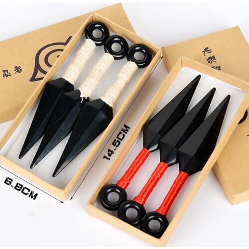 Naruto Anime Figures Ninja Uzumaji Kunai Cosplay Props Weapon Plastic Shippuden Knife Toys Action Figurine Sasuke Model Doll