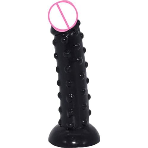 NNSX Simulated fanged penis Particle filled anal plug Clitoris Vagina Granule Massage Stick for Female Private Area 18+ sex