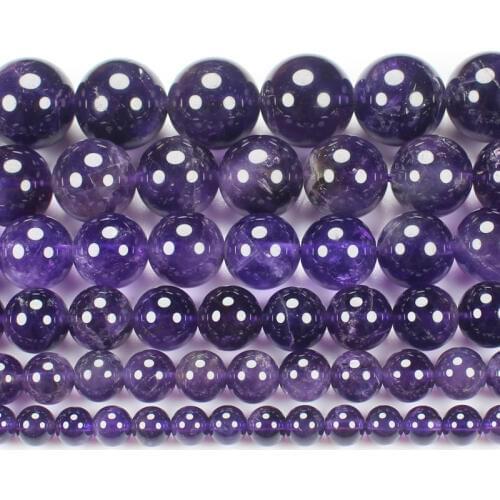 Natural Amethysts 6-16mm Round Beads 15inch ,Wholesale For DIY Jewellery Free Shipping