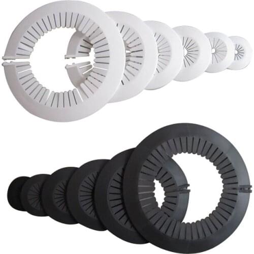 10pcs Round wall hole duct cover Plastic shower faucet angle valve Pipe plug decor cover snap-on Plate kitchen faucet accessorie