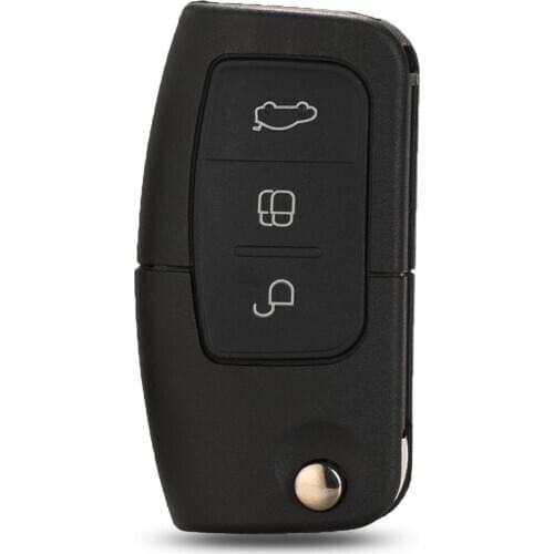 Kutery 10pcs/lot 3 Buttons Replacement Flip Folding Remote Car Key Shell Case For Ford Focus Fiesta C Max Ka