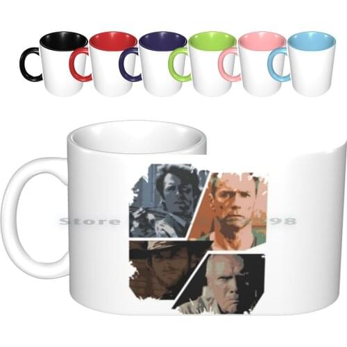 Best Of Clint Eastwood Ceramic Mugs Coffee Cups Milk Tea Mug Clint Eastwood Movie Film Cinema Good Bud Ugly Dirty Harry