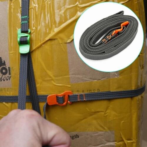 Load 125kg 200CM Durable Nylon Cargo Tie Down Luggage Lash Belt Strap With Cam Buckle Travel Kits Camping Strap Tools