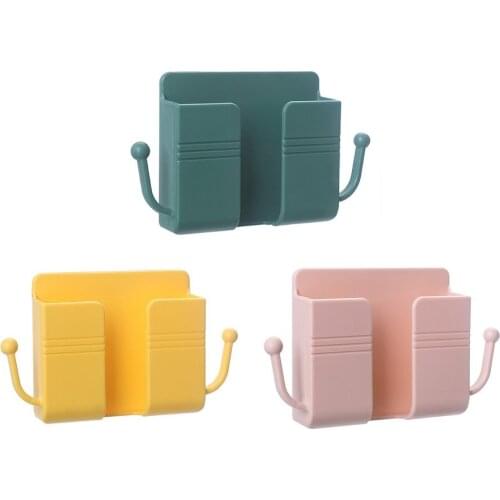 Wall-mounted TV Air-conditioning Remote Control Board Storage Box Bedside Mobile Phone Charging Bracket Storage Rack