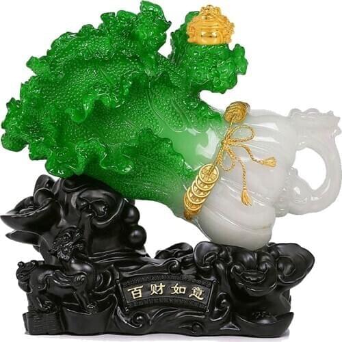 Jade cabbage ornaments Home decoration crafts furnishings lucky office living room entrance store opening gifts