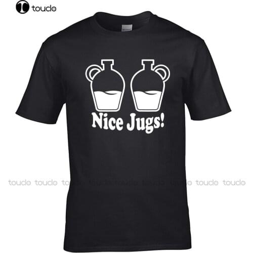 New Nice Jugs- Double Entendre Rude MenS T-Shirt Cotton T Shirt Tee