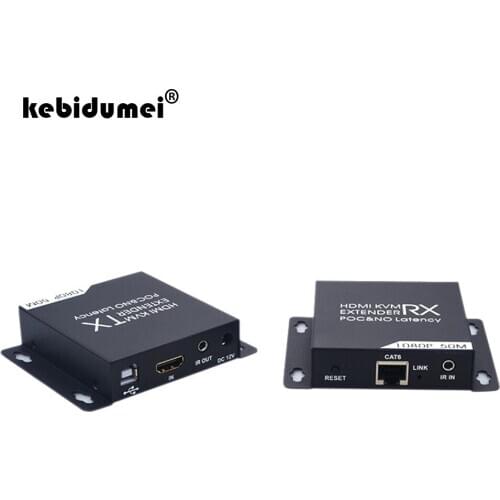 One Sender+One Receiver KVM Extender 50M IR HDMI-compatible KVM Extender by CAT5e/6 TCP/IP Full HD Support POC 3D HDCP EDID