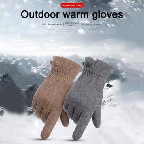 Autumn Winter Warm Men Gloves Women Touch Screen Spontaneous Hot Men Women Windproof Outdoor Driving Cycling Ski Gloves Velvet