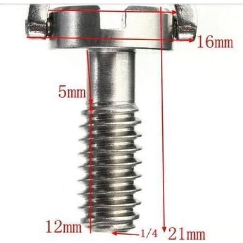 2PCs 1/4 D-Ring Convert Slotted Screw Pull Ring Adapter For Camera Tripod Monopod Quick Release Plate Baseplate Base Mounting