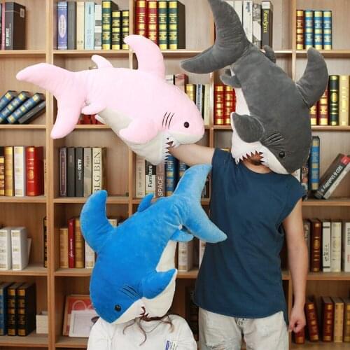 90cm Big Size Funny Soft Bite Shark Plush Toy Pillow Cushion Gift For Children