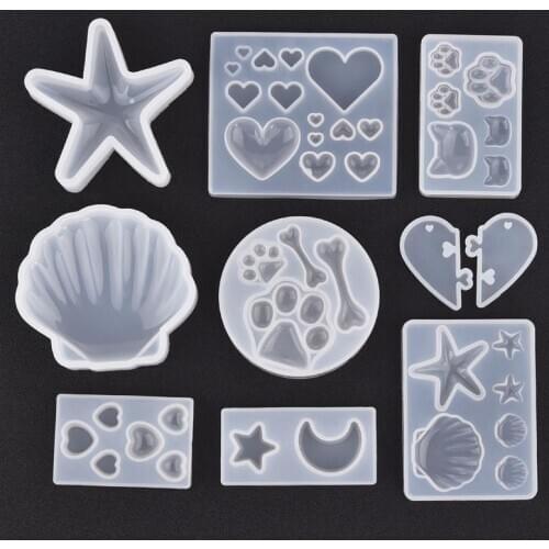 DIY Pendant UV Epoxy Resin Mold Handmade Star Moon Claw Silicone Mold for Nail Art Decoration Jewelry Casting Mold Resin Crafts