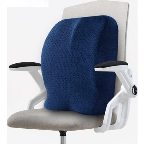 Lumbar Support for office chair Back Support Seat massage velvet cushion cover Memory Foam Relieves Back Pain Backrest Pillow